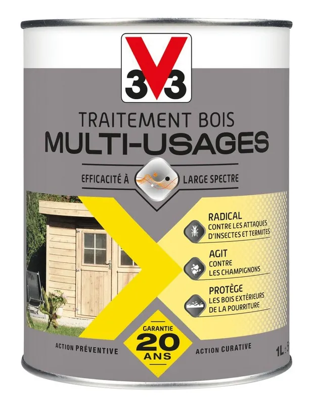 Traitement du bois multi-usages 1 L V33 Jusqu'à Épuisement Des Stocks