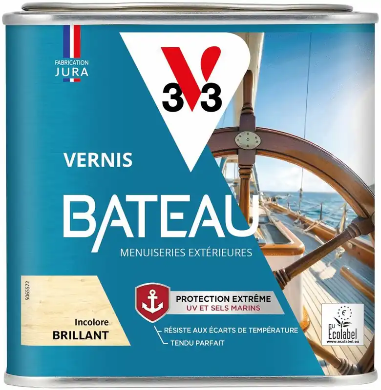 Vernis Bateau brillant incolore 0,5 L V33 Bon Plan