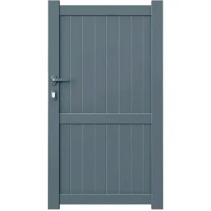 Portillon battant aluminium Elio - Gris - H.1000xL.1800cm ELSEALU Certifié