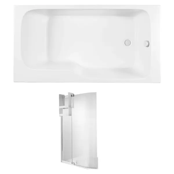 Solde Baignoire bain douche Malice + pare bain + étagère 170 x 90 v. droite JACOB DELAFON