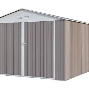 Acheter En Ligne Garage métal "Nevada" avec porte battante - 15,36 m² HABITAT ET JARDIN