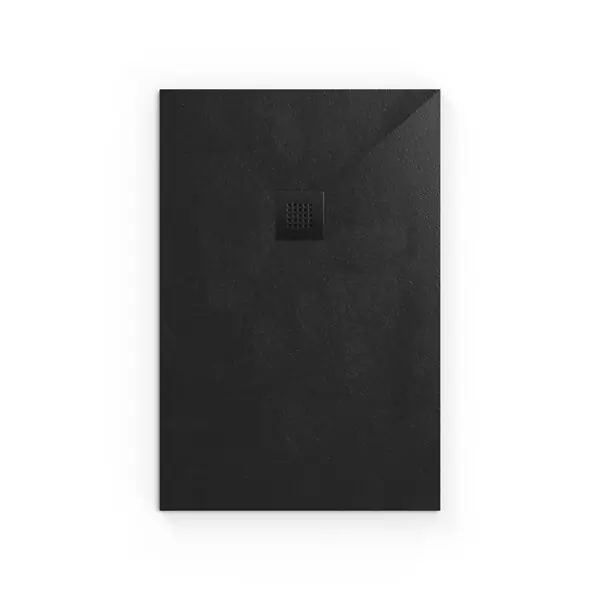 Meilleur Choix Swiss Aqua Technologies B-Way Receveur de douche rectangulaire 120x80cm avec siphon, en marbre coulé, Noir (SATALEK12080)