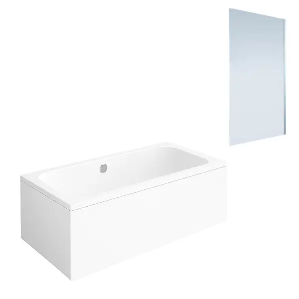 Prix Bas Baignoire droite Architectura acrylique 170 x 80 cm + Pare bain droite AURYS Mist 1 chromé VILLEROY ET BOCH