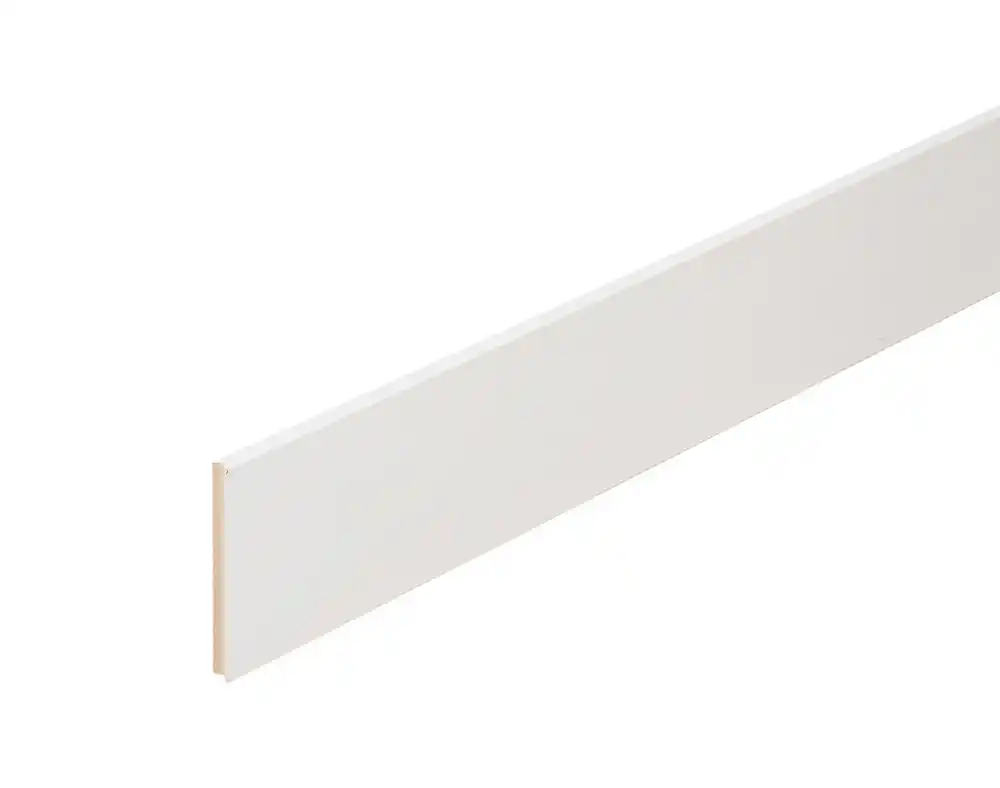 Expédié Aujourd'hui Plinthe bois MDF blanche bord droit - Ép.9 x l.96 mm - L.2.20 m - AJ TIMBER