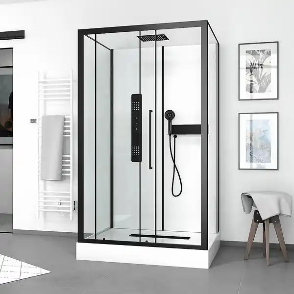 Cabine de douche RECTANGLE - 90x115x217 cm - FACTORY 2 RECTANGLE AURLANE Jusqu'à Épuisement Des Stocks