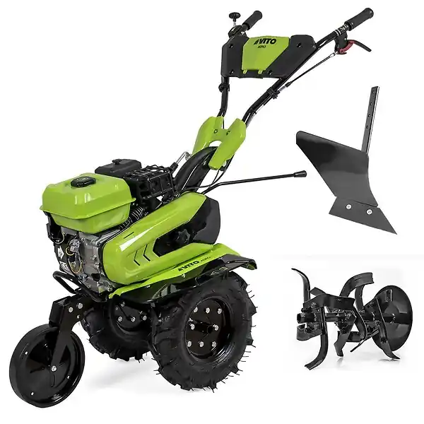 Promotion Saisonnière Motoculteur à essence 7CV 212 Cm3 5200W + Jeu de FRAISES + Butteur Idéal Jardin & Maraîchage VITO