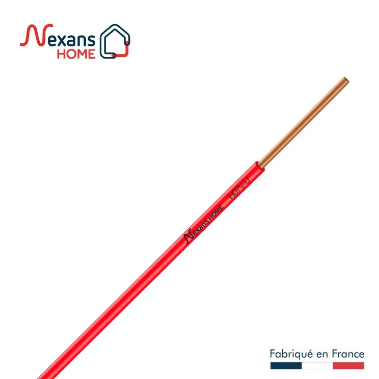 Top Vente Fil électrique H07V-U 2,5 mm² rigide rouge 10 m - NEXANS