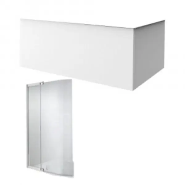 Réduction Tablier bain compatible toutes baignoires rectangulaires, installation angle, 180x90x60cm, Blanc + Pare bain Malice Jacob Delafon