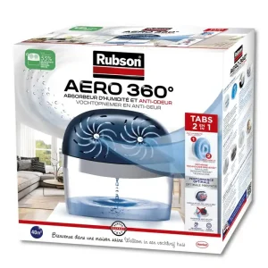 Absorbeur d‘humidité Aéro 360° 40m² + 2 recharges RUBSON Pas Cher