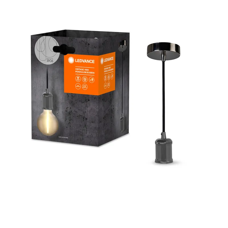 Monture suspension noir E27 15W - 1906 VINTAGE LEDVANCE Dernière Chance