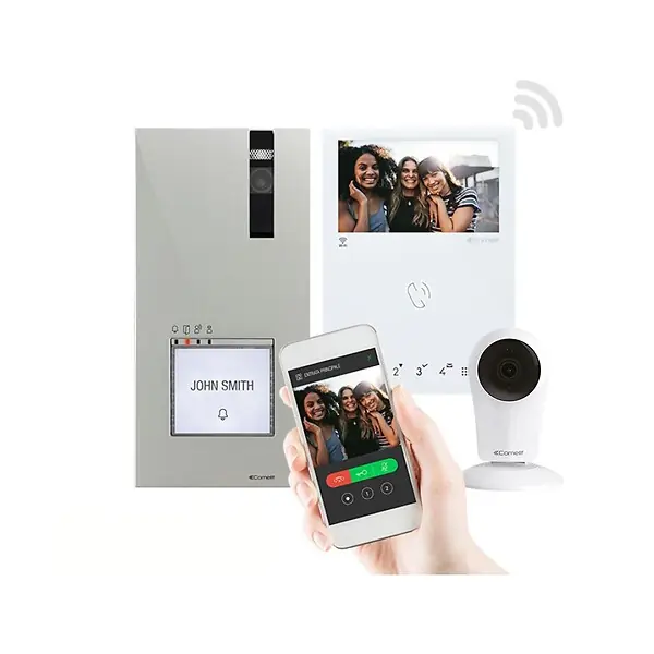 Pack Interphone quadra mini wi-fi 2 fils et caméra - 8451V/CAM COMELIT IMMOTEC Paiement Sécurisé