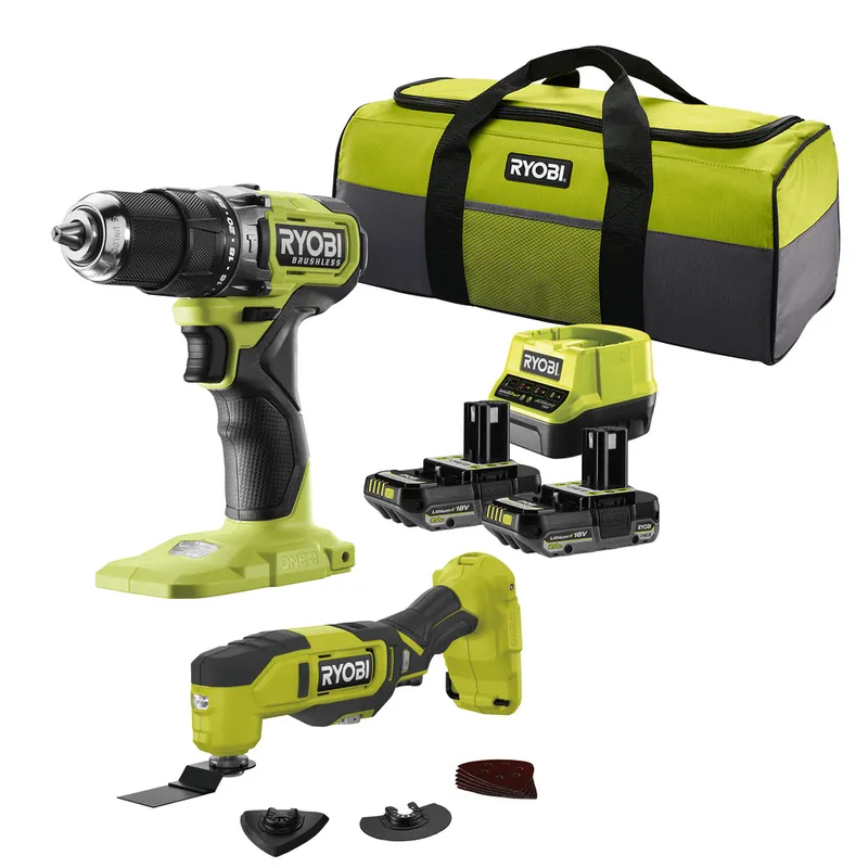 Perceuse sans fil RPD18BL1 et multitool 2C20SMT RYOBI Acheter Direct