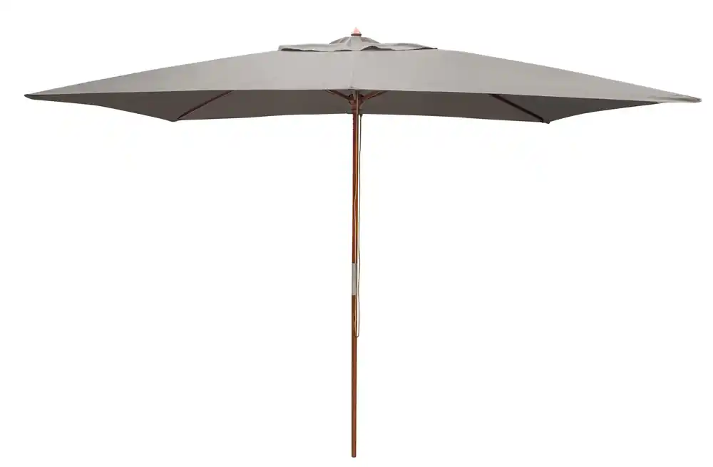 Achetez Aujourd'hui Parasol droit 2x 3m gris mat en eucalyptus PROLOISIRS Livraison à domicile incluse