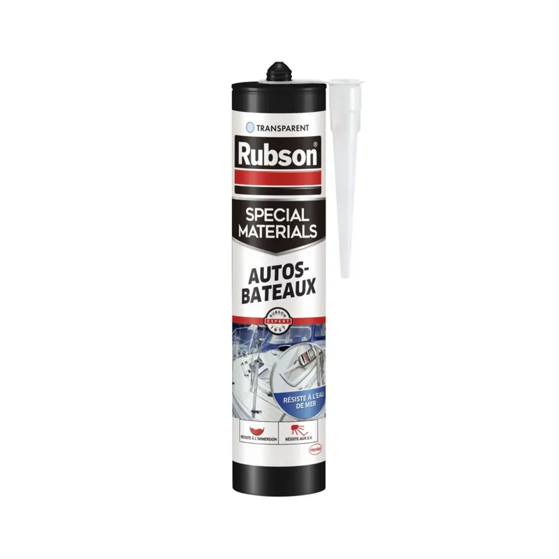 Acheter En Ligne Mastic Spécial Matériaux Autos-Bateaux Transparent 280 ml RUBSON