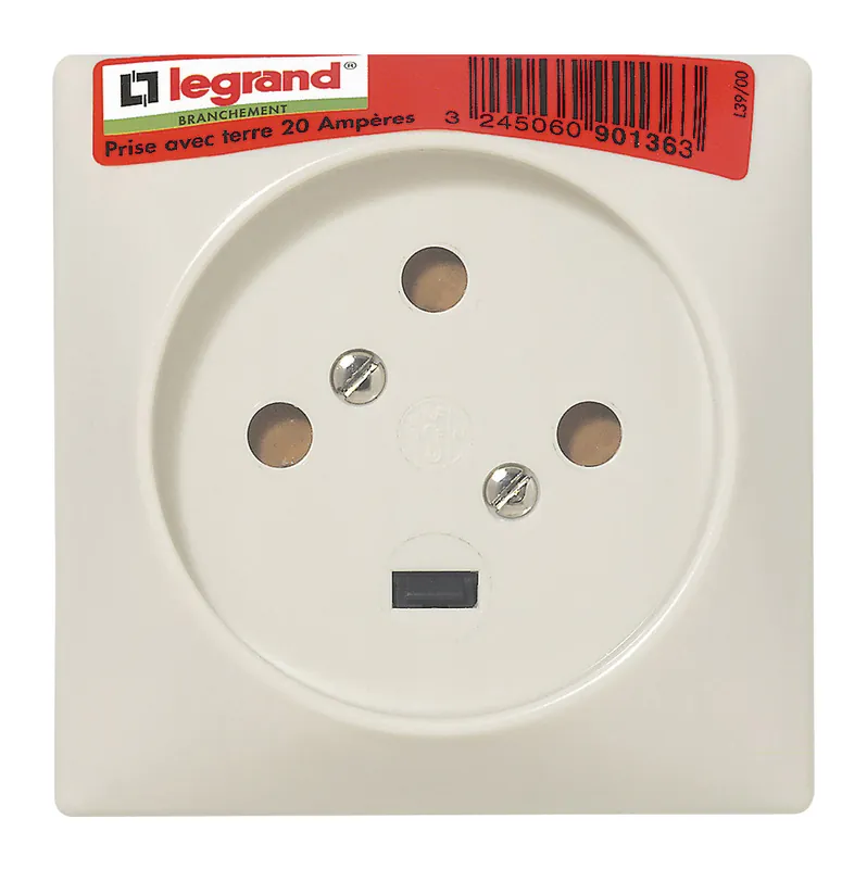 Achetez Aujourd'hui Socle 3 pôles avec terre et éclipse de protection 80 x 80 mm - LEGRAND