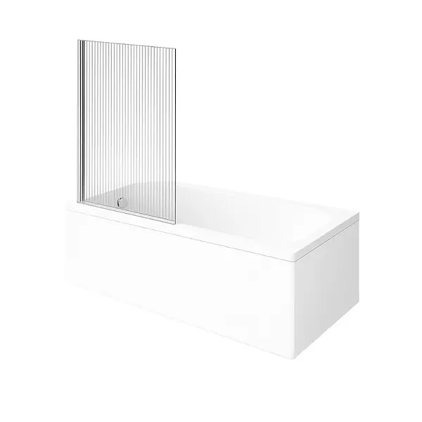 Baignoire droite Architectura acrylique 160 x 70 cm + Pare bain gauche AURYS Raywall chromé VILLEROY ET BOCH Authentique