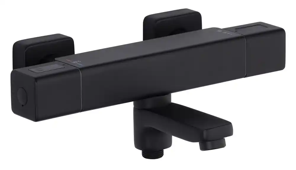 Mitigeur thermostatique de baignoire Noir Cuarto - EUROSANIT Promotion