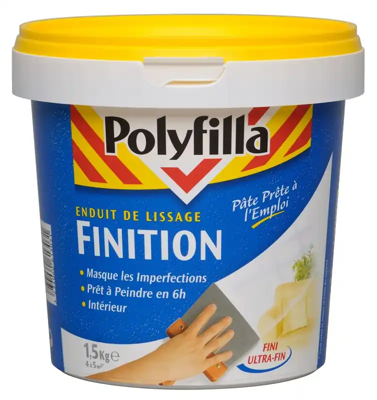 Enduit de lissage en pâte 1,5 kg POLYFILLA Top Vente