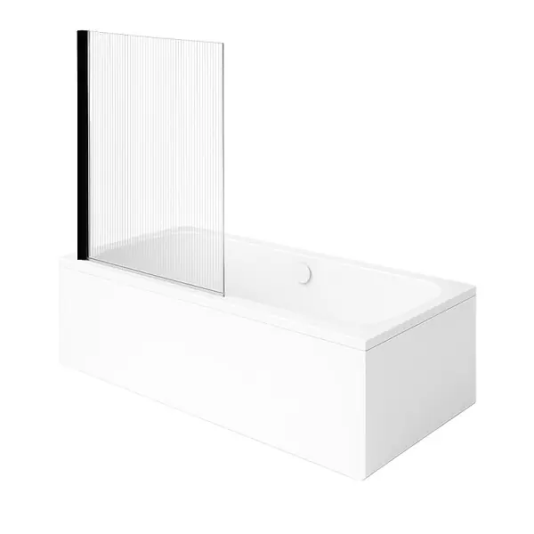 Baignoire droite Architectura 170 x 75 cm Blanc + Pare bain gauche AURYS Raywall Noir mat VILLEROY ET BOCH Remise