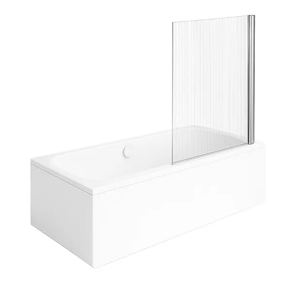 Baignoire droite Architectura 180 x 80 cm Blanc + Pare bain droite AURYS Raywall chromé VILLEROY ET BOCH Vente Directe