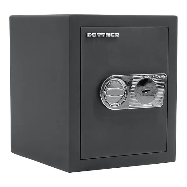 Coffre Fort Toscana 50 Db Silvergrey Serrure À Clé ROTTNER Seulement Aujourd'hui