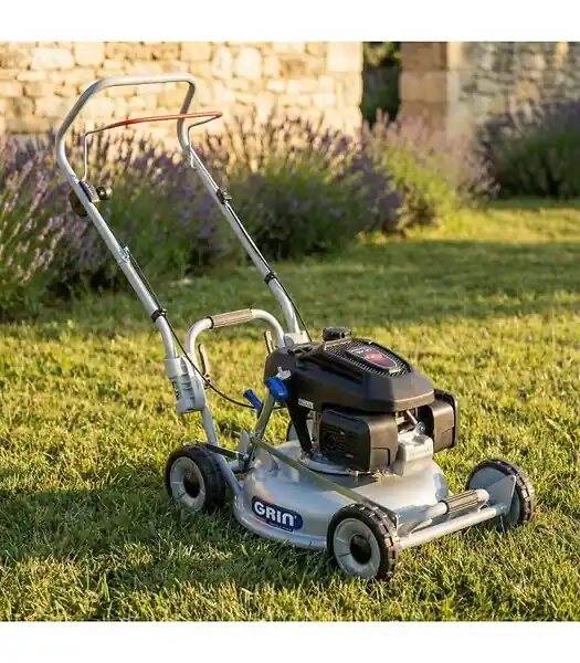 Tondeuse thermique 46 cm, moteur Honda GCV170, 166 cm³, mulching ultra-fin - GRIN HM46-HONDA Vente Directe