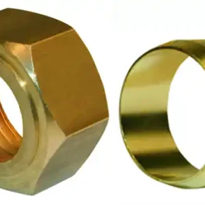 Ecrou femelle 12/17 avec bague bicone pour tube de cuivre diamètre 12 mm Certifié