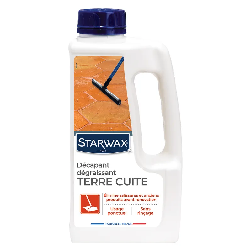 Achat Immédiat Décapant dégraissant terre cuite et tomette 1 l STARWAX