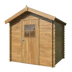 Abri de jardin en bois Pablo 1 - Naturel - L.218xH.218xP.191cm WHITE WOOD Meilleure Vente