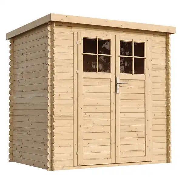 Abri de jardin en bois - l204xL142xH200cm / 2.22m2 - AVEC SOL TRAITÉ - M311F+M311G TIMBELA Commander Vite
