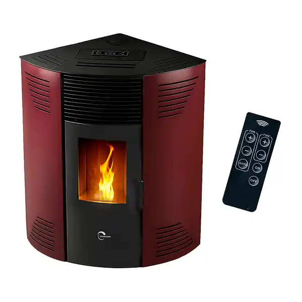 Affaire À Saisir Poêle à granulés d‘angle étanche Iseos 12,2 kW Bordeaux Sannover