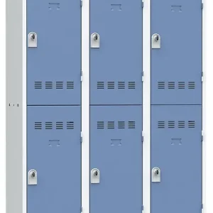 Livraison Express Vestiaire 3 colonnes de 2 cases gris perle P.HENRY