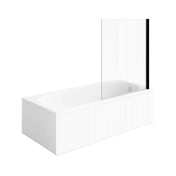 Acheter En Ligne Baignoire droite O.novo 170 x 75 cm Blanc + Pare bain droite AURYS Raywall noir mat VILLEROY ET BOCH