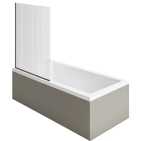Baignoire droite 160 X 70 Starck + Pare bain AURYS Raywall noir mat version gauche DURAVIT Remise