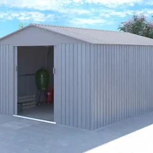 Abri de jardin métal SU 12.78m² - Gris bois vieilli CHALET & JARDIN Acheter Direct