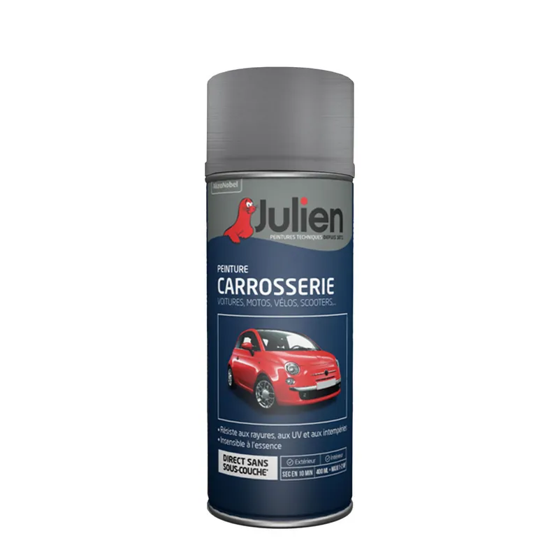 Acheter Direct Bombe de peinture carrosserie Gris métallisé 400 ml - JULIEN