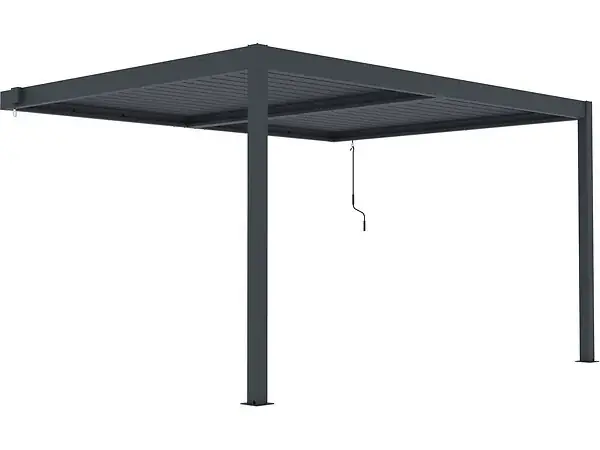 Populaire Pergola adossée en aluminium "Windsor" - Gris anthracite - 3 x 4 m HABITAT ET JARDIN