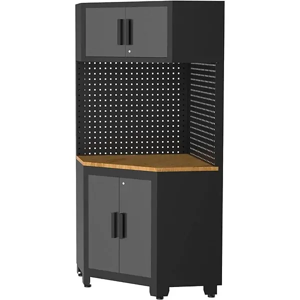 Meuble d‘angle Armoire Modulable Atelier Gris Anthracite Combo VITO Offre Exclusive