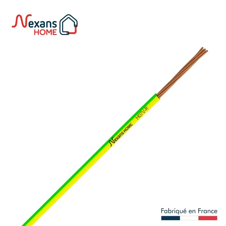 Commander Maintenant Fil électrique H07V-R 6 mm² semi-rigide vert/jaune 25 m - NEXANS