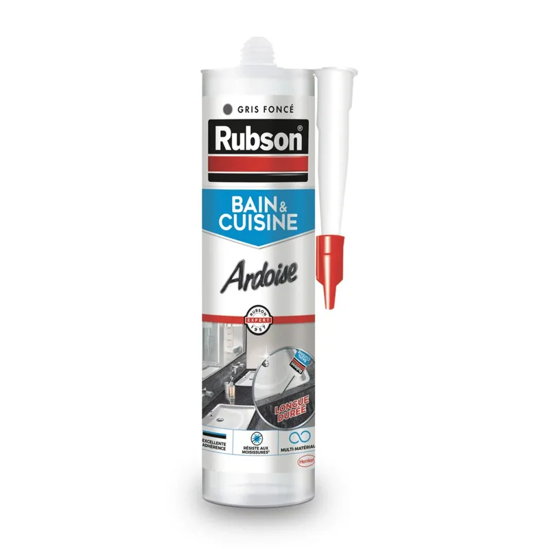 Mastic Silicone Bain & Cuisine Pure Ardoise 280 ml RUBSON Retour Gratuit