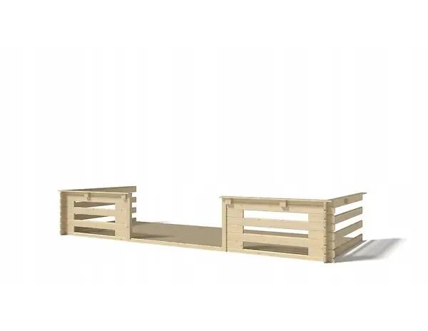 Satisfait Ou Remboursé Terrasse en bois avec balustrade pour abri en bois - 10m2 - 5m x 2m - couleur naturel - DOM601 ALTANKA