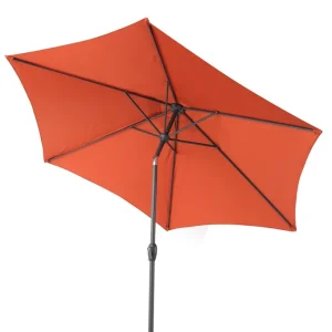 Achat Immédiat Parasol droit inclinable diamètre 2.70 m terracotta