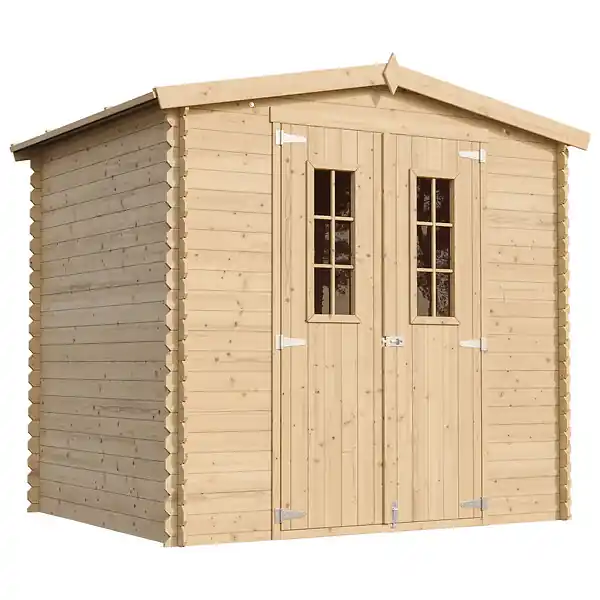 Abri de jardin en bois AVEC SOL TRAITÉ - Stockage extérieur I236xL226xH218 cm/ 4.33 m2 - TIMBELA M369C+M369G Achetez Aujourd'hui