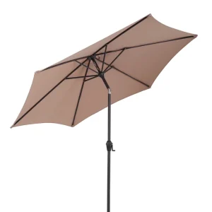 Acheter En Ligne Parasol droit inclinable diamètre 2.70m taupe