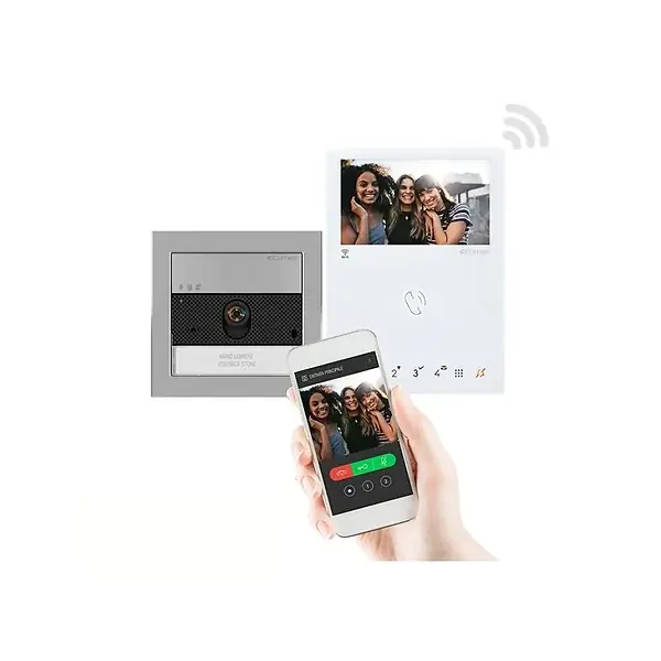 Acheter Direct Kit Interphone ultra et mini mains libres Wi-fi Simplebus 2 - KVU8190W COMELIT IMMOTEC