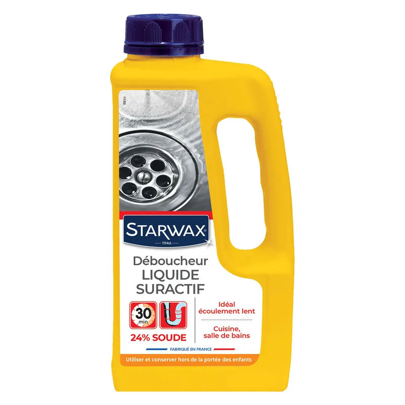 Meilleur Choix Déboucheur liquide spécial canalisations à la soude 1 l STARWAX