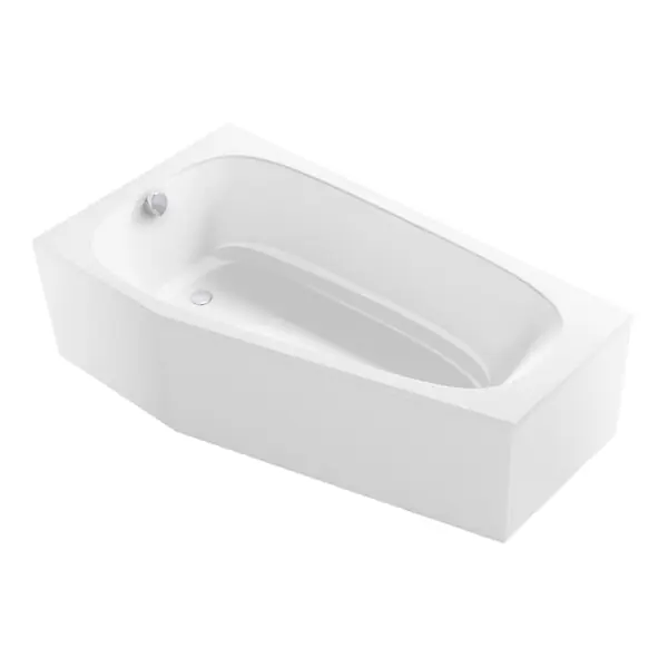 Promotion Pack baignoire bain douche 170 x 90 Bastille vidage à gauche blanc brillant + tablier en angle JACOB DELAFON