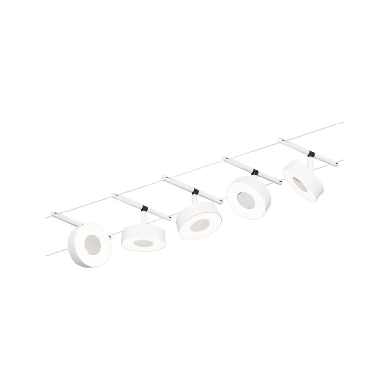 Acheter Direct Spots sur câbles LED kit 5x5W 3000K 12V blanc dépoli WIRE CIRCLE CORDUO PAULMANN