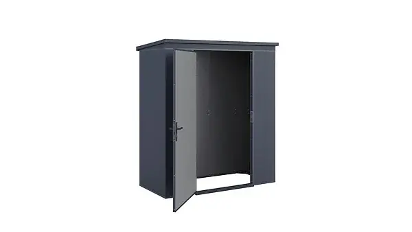 Bon Marché Abri de jardin en métal GARY T1 - Anthracite - L.191.8xH.212.1xP.97.8cm WEKA