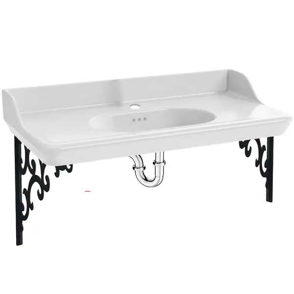 Pack plan vasque suspendu Cléo 1889 + siphon chromé JACOB DELAFON Prix Réduit